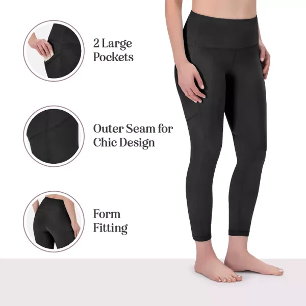 ROCKY High Waisted Yoga Leggings, 22" inseam - CAPRI, Workout Running Activewear Tummy Control Leggings for Women