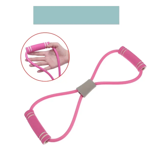Unique Bargains 8-Shaped Resistance Band Expander Elastic Muscle Training