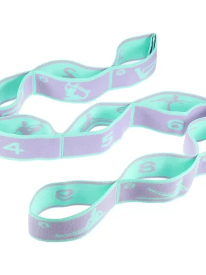 Unique Bargains Highly Elastic 9-Loops Yoga Stretching Band Exercise 1 Pc