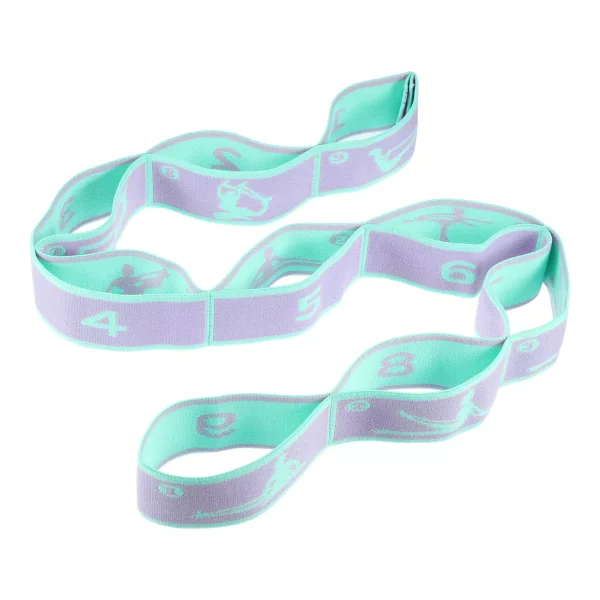 Unique Bargains Highly Elastic 9-Loops Yoga Stretching Band Exercise 1 Pc